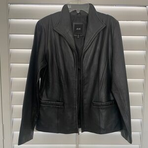 Y2K JLC Leather Zip Up Jacket
